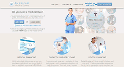 Desktop Screenshot of americanmedicalloans.com