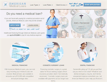 Tablet Screenshot of americanmedicalloans.com